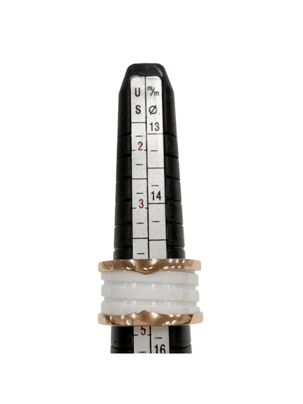 Bvlgari B.zero1 Ring 750 Ceramic Pink Gold White